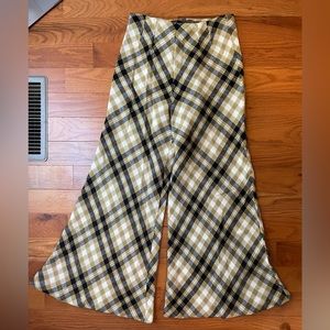 Vintage Flare Plaid Pants